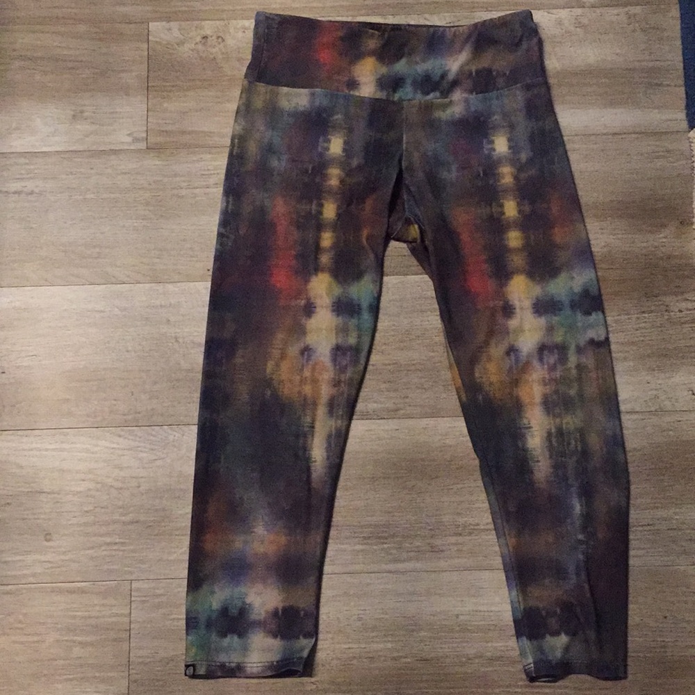 Tye dye cropper latex leggings